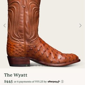 Men’s tecova ostrich boot size 14